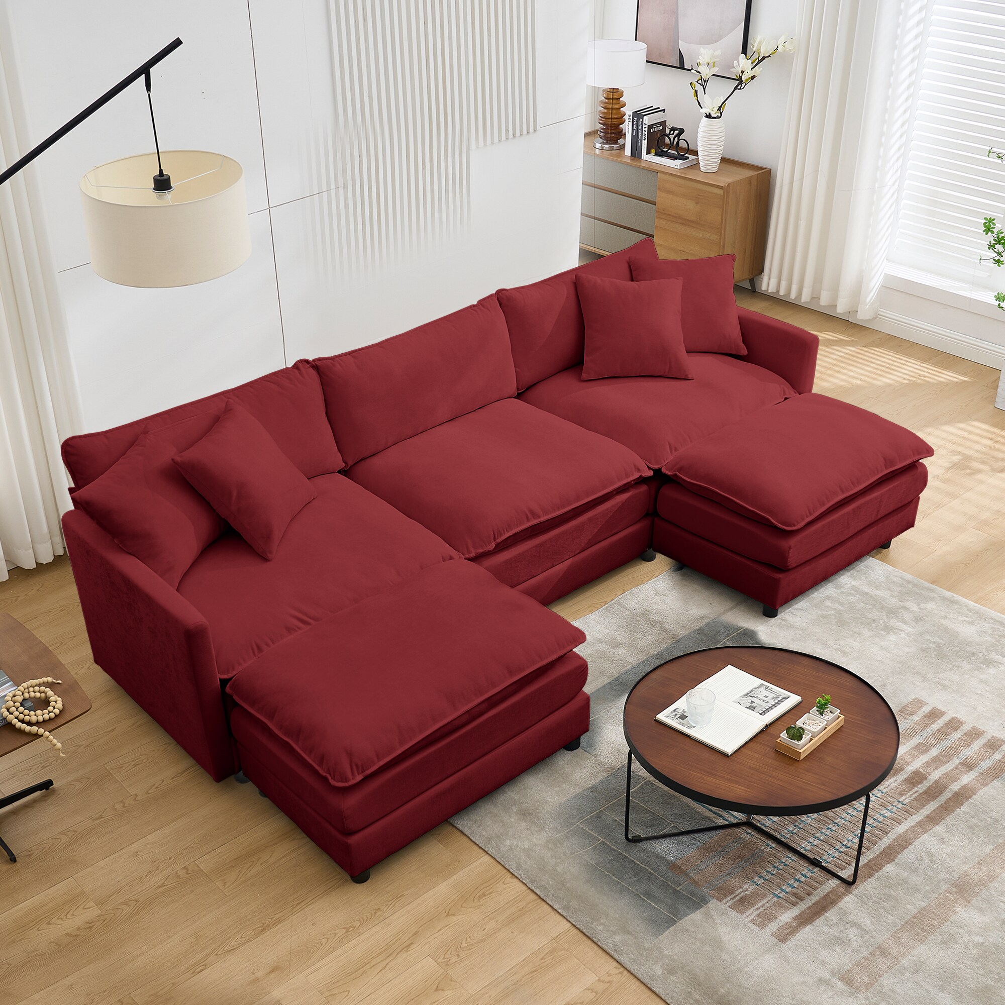 U-Shaped Sectional Sofa with Ottoman U-Shaped Sectional Sofa with Ottoman